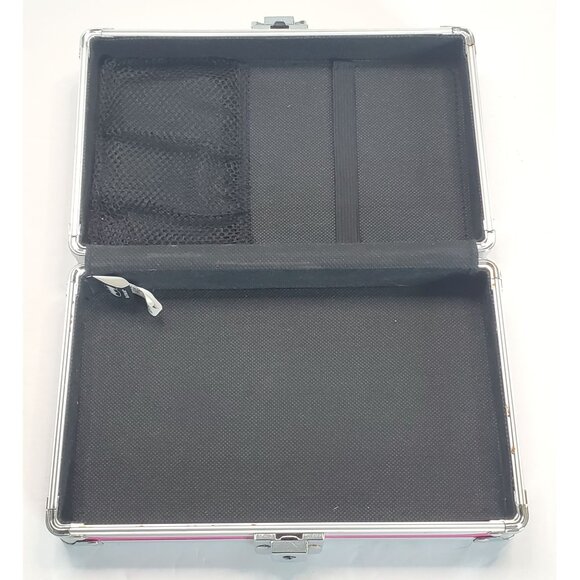 Vault Bat Glitter Pink Purple Vanity Metal Case Small Hard-shell 2.25x5.25x8.38" - Picture 4 of 13